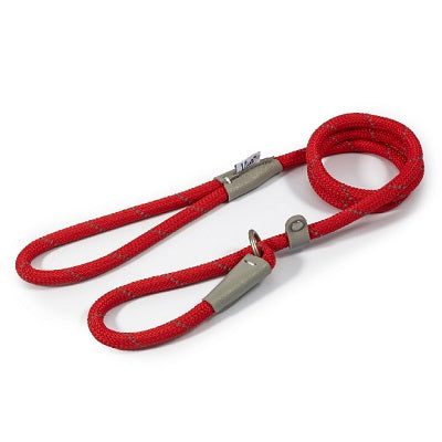 Ancol Viva Rope Refl Slip Lead Red 1cm