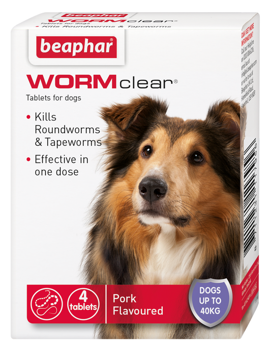 Beaphar WORMclear Dog to 40kg 4 tabs x6