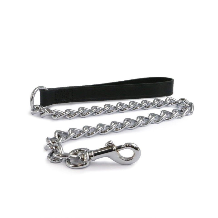 Ancol Classic Leather Chain XHvy Lead Bk